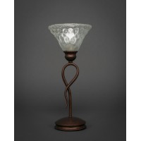 Leaf Mini Table Lamp Shown In Bronze Finish With 7 Italian Bubble Glass