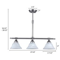 Canarm Ltd. Ipl133Bpt Canarm Ltd Ipl133Bpt Athena 3 Light Pendant Brushed Pewter