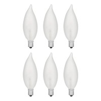 Sylvania Double Life Multi-Use Incandescent Bulb, 60W B10, E12 Candelabra Base, Frosted, 525 Lumens, 2850K, Clear, Soft White - 6 Pack (15325)