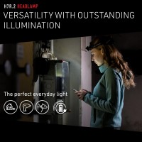 Ledlenser H7R2 Rechargeable Headlamp High Power Led 300 Lumens Handsfree Light For Outdoor Use Home Camping Black