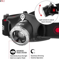 Ledlenser H7R2 Rechargeable Headlamp High Power Led 300 Lumens Handsfree Light For Outdoor Use Home Camping Black