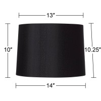 Black Medium Hardback Drum Lamp Shade 13