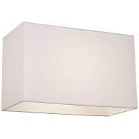 White Medium Rectangular Hardback Lamp Shade 16