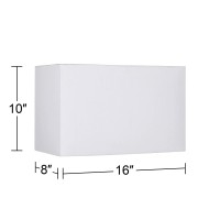 White Medium Rectangular Hardback Lamp Shade 16