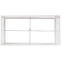 White Medium Rectangular Hardback Lamp Shade 16