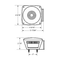 This Peterson Mfg square stop turn tail rear reflex side marker side reflex light Trailer Light has a incandescent bulb and red lens