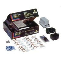 831224 Color Blue Features Made in USA Includes Kit includes 1 ACDC transformer with 60 ft of attached wire 1 ULListed junction box 4 three LED step lights 12 single LED accent lights 32 stainless steel screws 34 wire snap quick connects 40 insulated stap