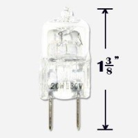 Anyray 12-Bulbs 20 Watt G8 20W 120V T4 Halogen Light Bulb Jcd Type Gy8.6 110V 130 Volt Lamps