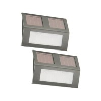 Nature Power21060 Solar Powered Led Bronze Step Lights, 2-Pack