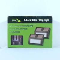 Nature Power21060 Solar Powered Led Bronze Step Lights, 2-Pack