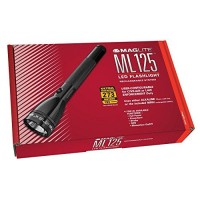 Maglite Ml125 Led Rechargeable Flashlight System With 120V Converter, Black