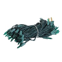 Vickerman W5G0459 50Lt Mini Light Set With Green Wire, Lamp Lock, End Connecting, 5.