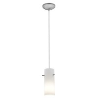 Access Lighting 280301CBSOPL Cylinder Pendant 1Light 100 Watts Brushed Steel