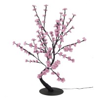 Hi-Line Gift Ltd Floral Lights Lighted Pink Bonsai Tree With 128 Bulbs, 30-Inch