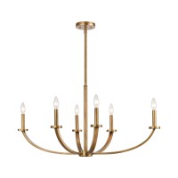 Erindale 6-Light Island Light In Natural Brass