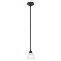 Livex Lighting 1340-07 Essex 1-Light Mini Pendant, Bronze