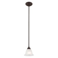 Livex Lighting 1340-07 Essex 1-Light Mini Pendant, Bronze