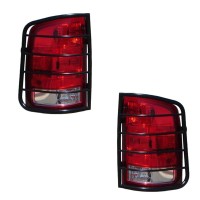 Black Horse Tail Light Guards Black Compatible with 20062010 Hummer H37G020206A