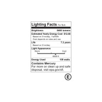 Limostudio 2 Packs Of Photography Fluorescent Full Spectrum Bulb 105 Watt 6500 Kelvin Daylight Neutral Tone Energy Saving Cfl