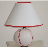 Acme 03871 Set Of 8 Ceramic Baseball Table Lamp, 15-Inch