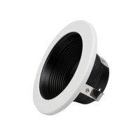 Nicor Lighting 4 Inch Black And White Recessed Baffle Trim, For 4 Inch Housings (19501)