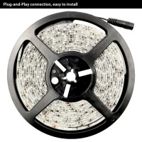 This 16 4ft long single color LED strip light use super bright SMD LED as light source and can be fixed on uneven surface and any narrow or small space for its high flexibility and 3M selfadhesive tape on the back You can cut the strip light every three L