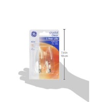 Ge Lighting 12165 Light Ge2Pk40W Clr Blunt Bulb, Incandescent Bulbs, Warm White, 2 Count (Pack Of 1), Clear