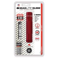 Maglite Xl200 Led 3-Cell Aaa Flashlight, Red