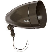 Rab Lighting Hbled13A Bullet Shape Cool Led Floodlight With Hood And Lens, Aluminum, 13 Watts, 724 Lumens, 277 Volts, Bronze Color