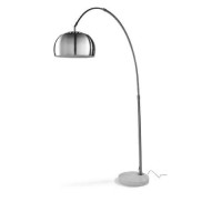 Stilnovo Ls375B The Arch City Floor Lamp-Carbon Steel, Marble, Silver