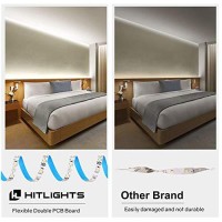 Hitlights Cool White Led Strip Lights, Ul-Listed Premium High Density 16.4Ft, 600Led, 5000K, 48W, Cri 91.5, 900Lumen/M 12V Dc Led Tape Lights For Kitchen, Under Cabinet Decoration