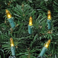 Novelty Lights 100 Light Yellow Christmas Mini String Light Set Green Wire Indooroutdoor Ul Listed 50 Long