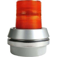 Edwards Signaling 51A-N5-40W Flashing Incandescent Beacon, Integrated Horn, 95/85 Db, 120V Ac, Amber, 24W, 189 Lumens