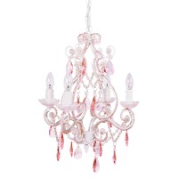 Tadpoles Mini 4-Bulb Vintage Chandelier - Pink Sapphire | 14