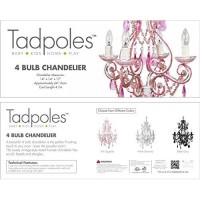 Tadpoles Mini 4-Bulb Vintage Chandelier - Pink Sapphire | 14