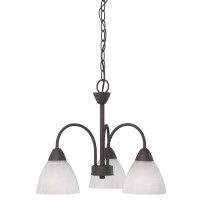 Tia Chandelier Painted Bronze 3X100W