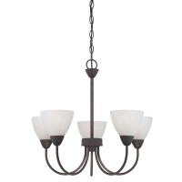 Tia Chandelier Painted Bronze 5X100W