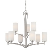 Pittman Chandelier Brushed Nickel 9X60W