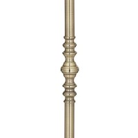 Regency Hill Montebello Traditional Adjustable Swing Arm Floor Lamp Standing 60 Tall Antique Brass Metal Column Golden Tan Bell Shade For Living Room Reading House Family Bedroom Home