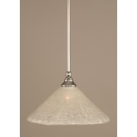 Stem Mini Pendant With Hang Straight Swivel Shown In Chrome Finish With 12 Italian Bubble Glass