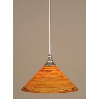 Stem Mini Pendant With Hang Straight Swivel Shown In Chrome Finish With 12 Firre Saturn Glass