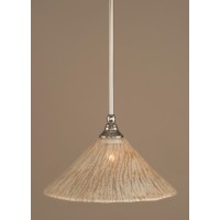 Stem Mini Pendant With Hang Straight Swivel Shown In Chrome Finish With 12 Italian Ice Glass