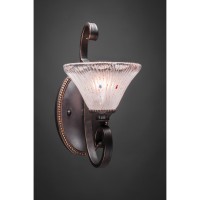 Elegant Wall Sconce Shown In Dark Granite Finish With 7