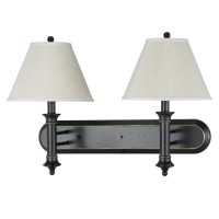 DescriptionCal Lighting LA60007W2L1R Transitional Two Light Wall Lamp from Hotel collection in Bronze Dark finish 1100 inches Two Light Wall Lamp from the Hotel collection Transitional Two Light Wall Lamp from Hotel collection in Dark Bronze finish 1100 i