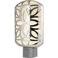 Ge Decorative Led Night Light, Plug-In, Dusk-To-Dawn Sensor, Soft White, Ul-Listed, Ideal For Living Room, Bedroom, Nursery, Kitchen, Bathroom, Brushed Nickel, 11314