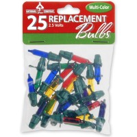 National Tree 25 Multi Replacement Bulbs For 50 Light Sets 25 Volt Rbg25M