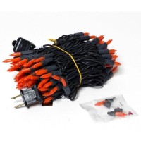 Nomainliten-Import V34700-88 100-Count Orange Halloween Light Set With Black Wire