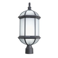 Woodbridge Lighting 61036Wl-Bkp Glenwood 1-Light Outdoor Post Mount, Powder Coat Black