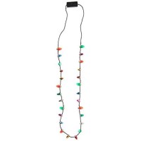 Dm Merchandising Lotsa Lights Flashing Christmas Light Bulb Holiday Necklace-3 Modes (1)