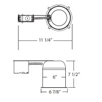 Nicor Lighting 6 Inch Housing For Remodel Applications, Airtight (17003Ar)